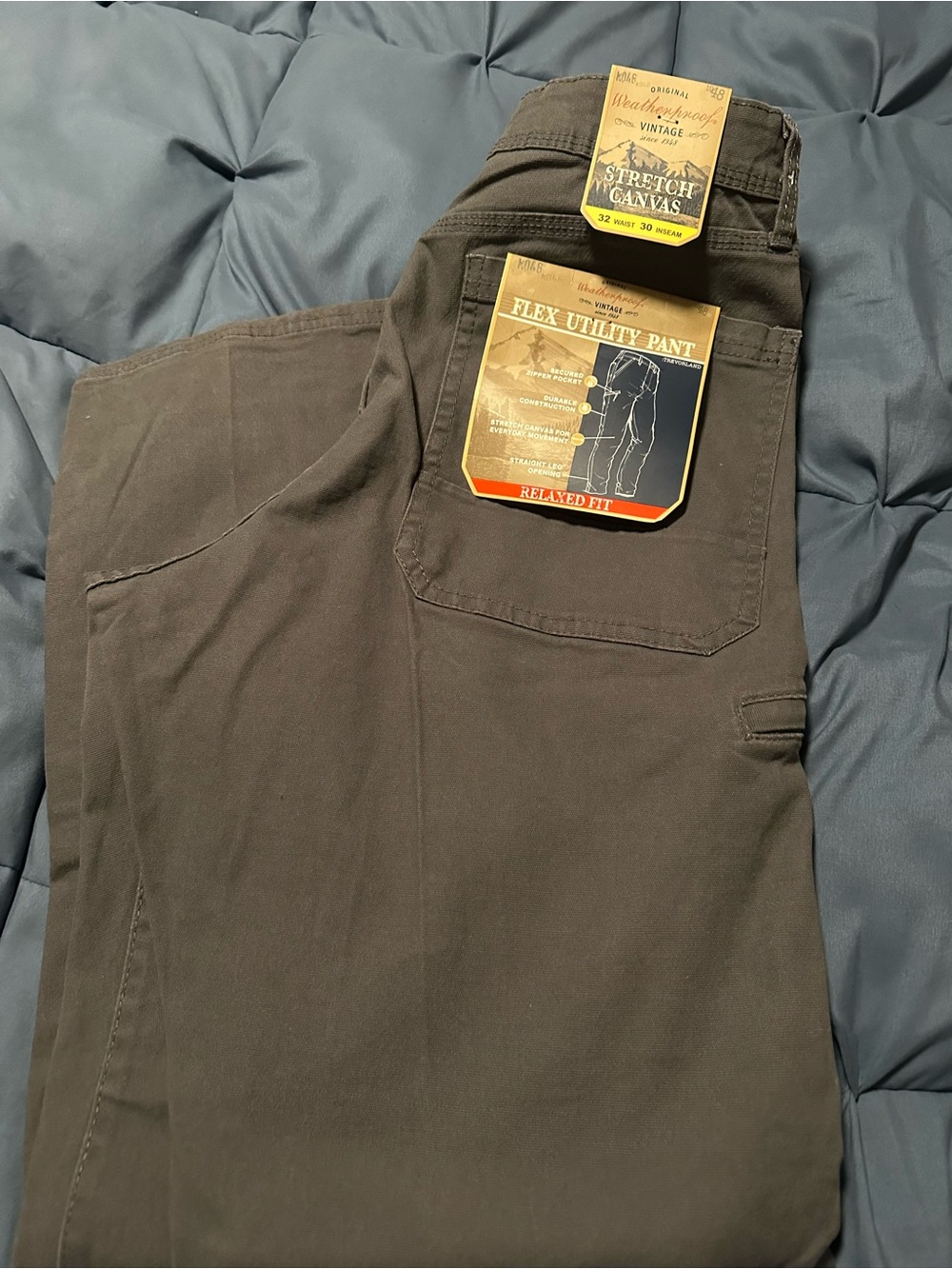 Weatherproof Relaxed Fit Canvas Jeans in Dark Brown
